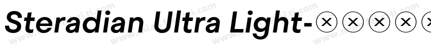 Steradian Ultra Light字体转换